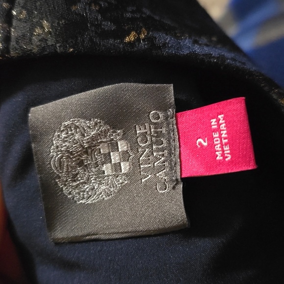 Vince Camuto Women's Brown Metallic Pleated Mini Dress Size 2 - Picture 9 of 10